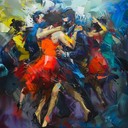 energetic tango with unpredictable rhythmic elements and melodies