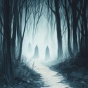 eerie melodies echo through misty ancient woods at twilight