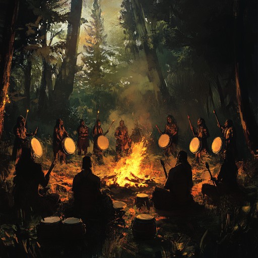 An invigorating and lively composition featuring vibrant hand drums, evoking the spirit of traditional tribal celebrations. Energetic and infectious rhythms blend with playful melodies, inviting listeners to experience the joyous essence of a dance around a communal fire in a serene woodland. This track celebrates community and togetherness, transporting listeners to an ancient time of unity and merriment