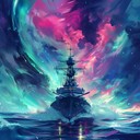 surreal naval journey blending psychedelic elements.