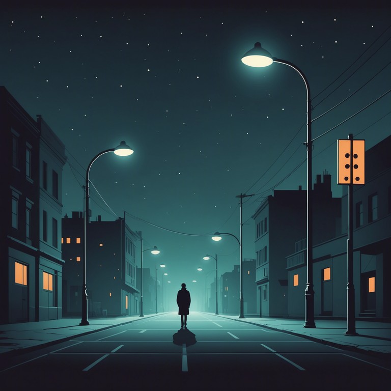 This track captures the essence of a suspenseful nighttime in tokyo, with a deep, brooding jpop style that creates an atmosphere of mystery and anticipation. A slow paced electric guitar melody leads the song, accompanied by dark synths and subtle traditional japanese instrumental hints, evoking a feeling of unease as if walking alone through dimly lit streets.