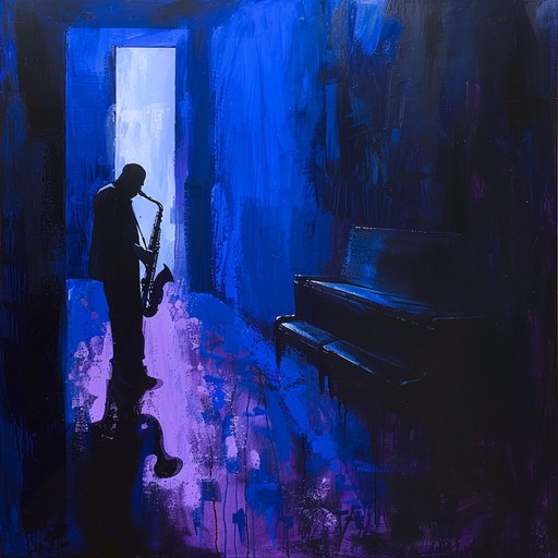 Step into the shadows beneath a noir moon where mystery and tension blend seamlessly. This instrumental jazz composition paints a nightscape filled with dark atmospheric undertones. The saxophone takes center stage, delivering haunting melodies while the piano and drums contribute to the ominous atmosphere, making for an unsettling yet captivating listening experience.