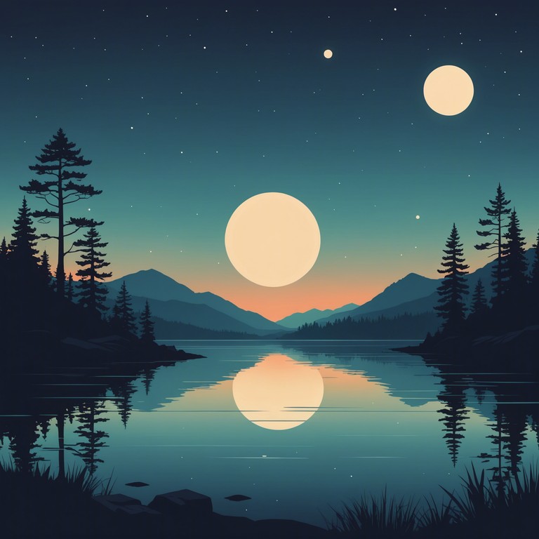 This tranquil composition encapsulates the serene mood of a quiet evening under a starlit sky, utilizing subtle lofi textures to create an atmosphere of peace and introspection.