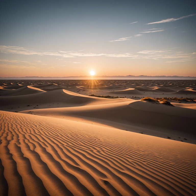 This track captures the essence of a hopeful sunrise over the sahara desert, blending indigenous sounds with a modern twist to create an uplifting and energizing listen. A perfect synergy between the past and contemporary, the piece swirls with rich, earthy tones, elevated by the rhythmic beats that mimic the warmth and vastness of the desert