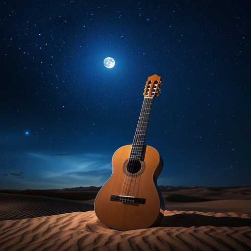 An evocative instrumental that weaves latin melodies to reflect the introspective solitude felt under the desert skies, combining soft guitar with subtle rhythms to inspire peace and reflection.