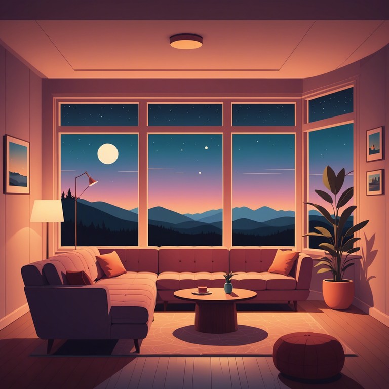 A beautifully crafted music piece blending mellow electronic music with intricate jazz piano tunes to transport listeners to a serene, atmospheric lounge setting, ideal for relaxation or quiet social gatherings.