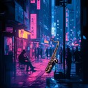 sleepy urban night with smooth r&b and jazz undertones