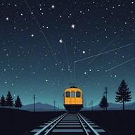 lonely whistle, starry night, endless tracks