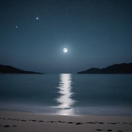 evoke tranquility with moonlight and ocean sounds