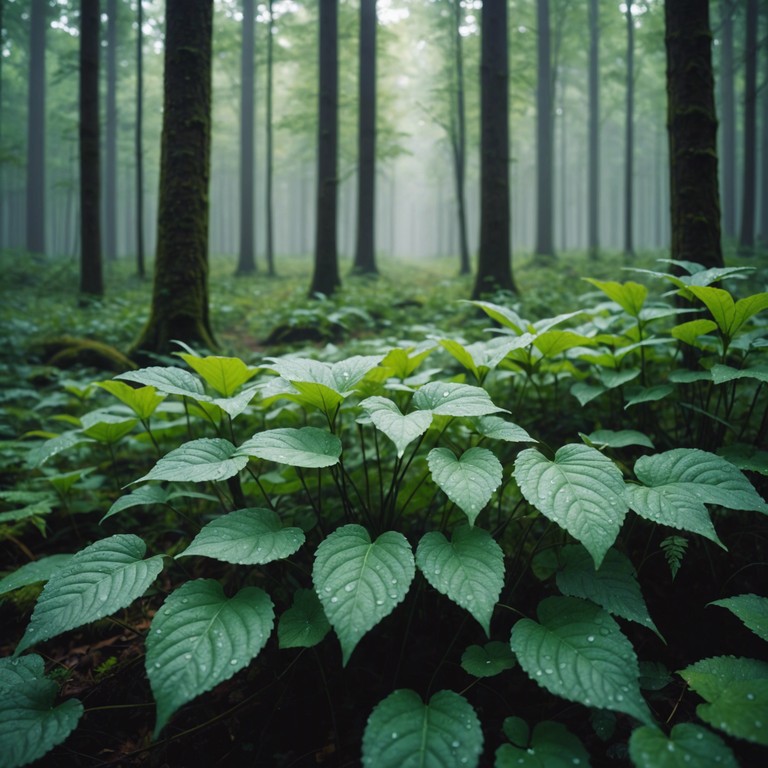 Venture deeper into the serene yet haunting sounds of the forest, where each gentle stomp on the earth seems to blend perfectly with the high pitched whispers of the wind through the leaves. This track invites the listener to close their eyes and become lost in the calming yet slightly eerie ambiance of a forest unseen.