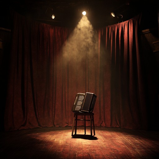 A haunting instrumental piece that captures the sorrow and nostalgia of a forgotten cabaret. The music evokes images of an empty stage, dimly lit by flickering lights, where ghostly figures sway to a melancholic melody. The composition blends the somber tones of the accordion, creating a bittersweet atmosphere that lingers in the shadows.