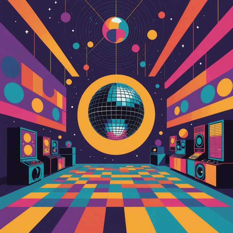 This track captures the essence of a vivacious 1970s discotheque, filled with pulsating, rhythmic beats and a lively atmosphere that gets everyone on the dance floor. Energy permeates the air as sparkling disco balls cast lights that dance across the room, perfectly syncing with the upbeat music.