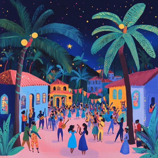 An exuberant instrumental cumbia piece highlighting vibrant percussion and melodic accordion that brings to life the excitement of carnival nights. This track embodies the joyful spirit of community celebrations, inviting listeners to dance and embrace the festive atmosphere under the stars.