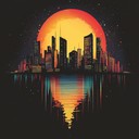 uplifting retro synths evoke bright future cityscapes.