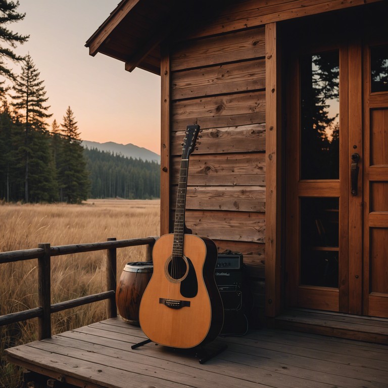 An instrumental expression of love and quietude as acoustic guitar melodies intertwine, evoking feelings of contentment and warmth on a tranquil evening.