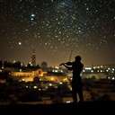 a romantic instrumental weaving jewish melodies under starry skies