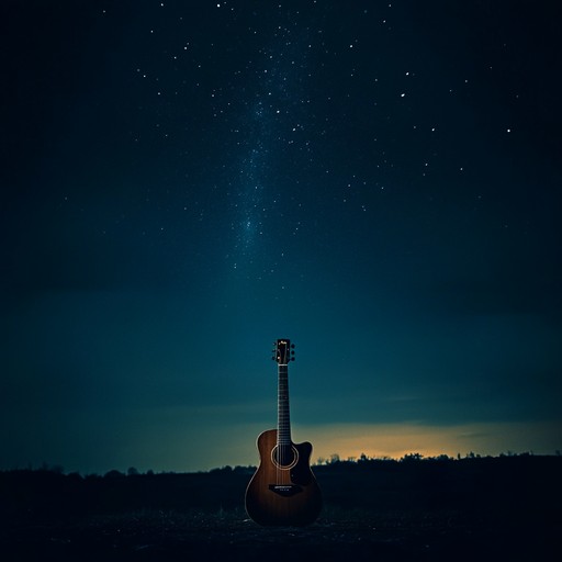 A tender instrumental blues composition centered around a soulful guitar, evoking the late hours of the night. This piece tells a melancholy tale of longing and heartbreak, blending soft, understated dynamics with a deep emotional undertone. The guitar weaves intricate melodic lines that sigh with every note, wrapped in a nocturnal ambiance that intensifies the bittersweet feeling. Perfect for solitary reflections or emotional film soundtracks.