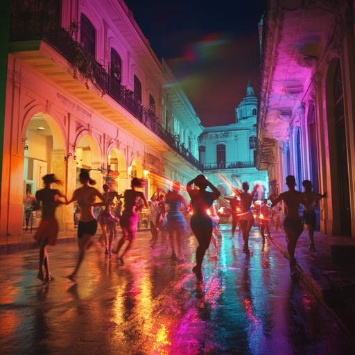 A lively instrumental mambo piece that captures the vibrant nightlife of havana, featuring fast paced rhythms, bold brass sections, and infectious percussion that compel listeners to dance.