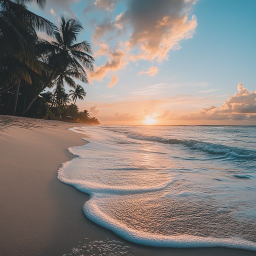 Picture yourself lounging under a swaying palm tree, watching a breathtaking tropical sunset. The gentle strumming of an acoustic guitar mingles with the sound of waves gently kissing the shore. This track captures the essence of a perfect, relaxed holiday by the sea, providing an immersive auditory escape.