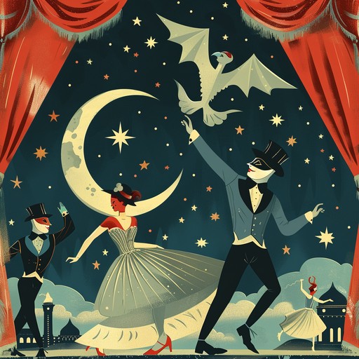 Experience the delight of mystical cabaret with this fantastical instrumental, combining playful and whimsical elements to create a mysterious night of intrigue. Let the magical melodies guide you through a world of wonder and enchantment.