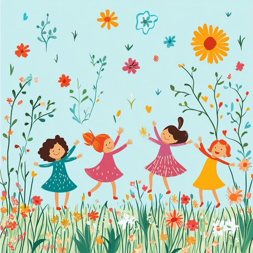 A cheerful and lively instrumental tune featuring playful rhythms and melodies that evoke images of happy children dancing and playing together.