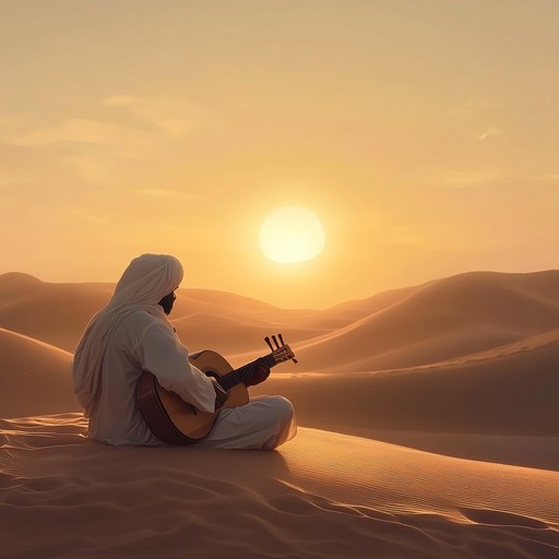 A heartwarming, instrumental track inspired by the serene beauty of a middle eastern desert sunset. This composition blends calming melodies with traditional middle eastern rhythms and harmonies to evoke feelings of warmth, peace, and nostalgia. The sounds of the oud lead the arrangement, complemented by gentle percussion and atmospheric drones, creating a timeless and emotive soundscape.