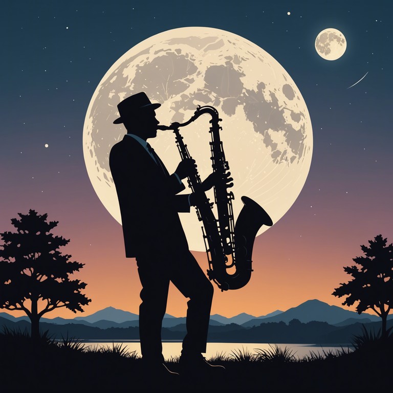 Imagine a soft saxophone playing as the clock strikes midnight, blending the rhythmic progressions of classic swing with eerily soft tones to create a soundtrack perfect for storytelling or a reflective night.