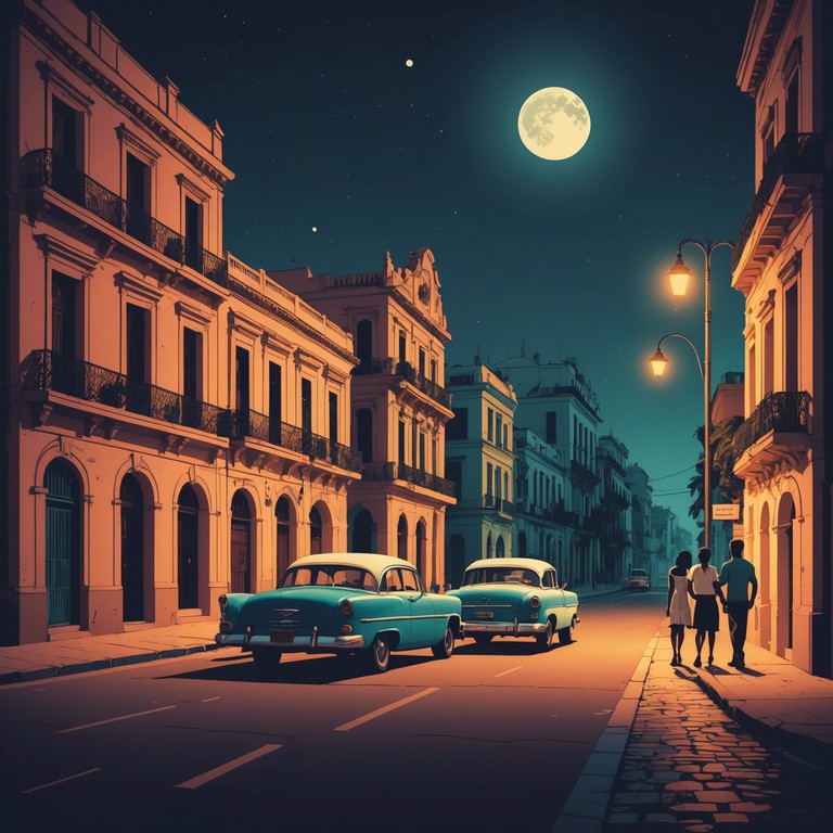 This track encapsulates a night in havana, where the sultry afro cuban rhythms complement the serene ambiance of starlit skies. Ideal for a passionate dance or a reflective evening, the music swirls with the rich history and culture of cuba, carrying the listener on a wave of sensual, pulsating beats.