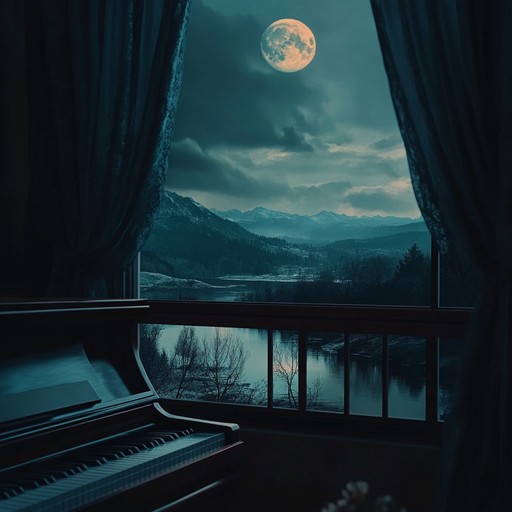 A delicate and introspective piano piece capturing the essence of contemplation under the gentle gleam of moonlight. The music flows gently, mirroring the quiet and complex inner dialogues of a thoughtful mind. The composition evokes a serene, late night reflection beside a softly glowing window while the world sleeps.