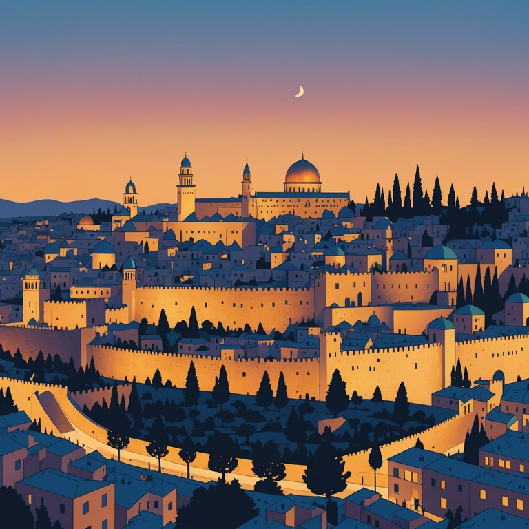 This composition captures the essence of ancient jewish traditions, combining mystical sounds with ethereal arrangements to transport listeners back to the sacred streets of old jerusalem. Subtle instrumentations evoke a sense of spiritual introspection and historical depth.