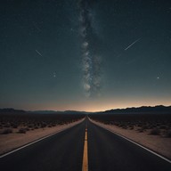 traveling under a secretive moonlit sky.