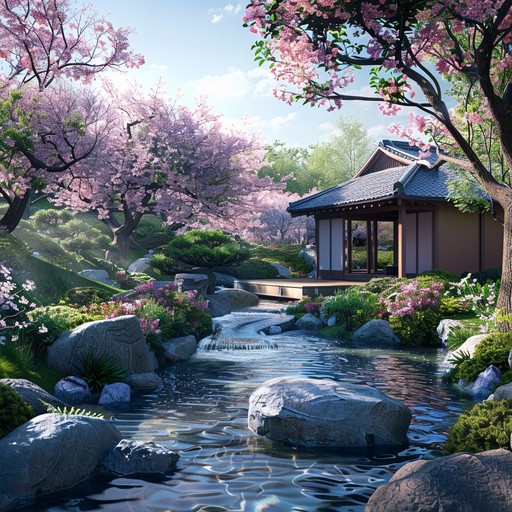 Immerse in a tranquil fusion where serene melodies intertwine with ambient textures, creating a peaceful sanctuary that calms the mind. Soothing instrumentals blend seamlessly, evoking imagery of a serene zen garden, making the listener feel at one with nature.