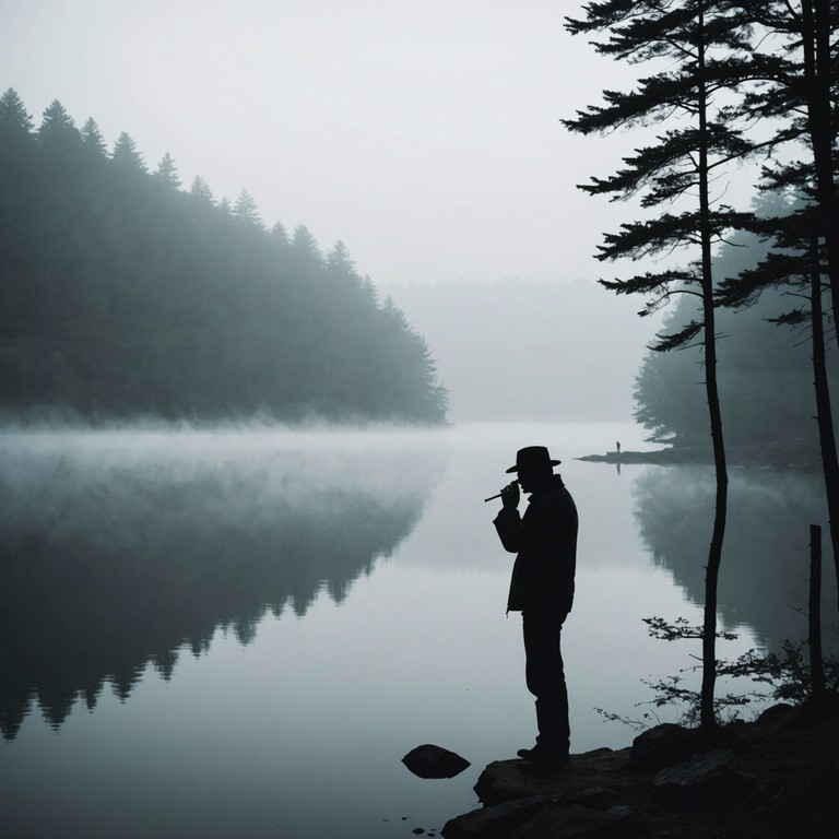 Delving deeper into the spiritual essence of blues, this alternative rendition emphasizes the introspective quality of wandering through a mystical, fog laden swamp, guided by the haunting sound of a harmonica.