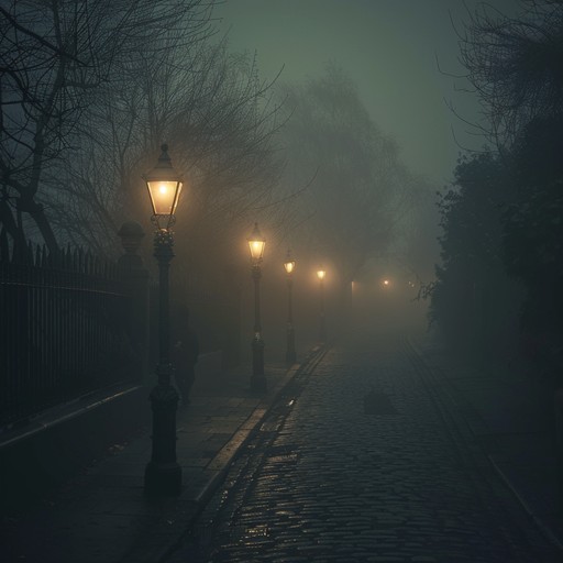 Step back into a ghostly version of old london with this haunting uk jack swing mix, intertwining jazzy chords with eerie soundscapes. Feel the rhythmic pulse of the city beneath your feet as spectral figures dance in the flickering light of antique lamps.