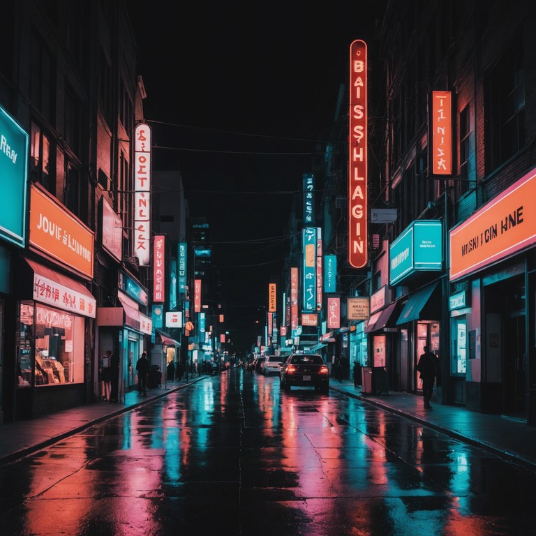 Imagine a soundscape that embodies the pulsating energy of a neon lit cityscape, where every beat trickles hope amidst a digital underworld. The track fuses sharp, clean electronic notes with a mesmerizing rhythm that captures the essence of a future both unknown and alluring.