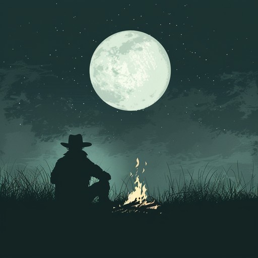 A slow and brooding country piece, led by the acoustic guitar's melancholic strums, capturing the essence of a cowboy's solitary nights. The music paints a vivid picture of open plains and dusty trails, filled with reflections of lost loves and broken dreams, creating an atmosphere of deep melancholy and emotional rawness.