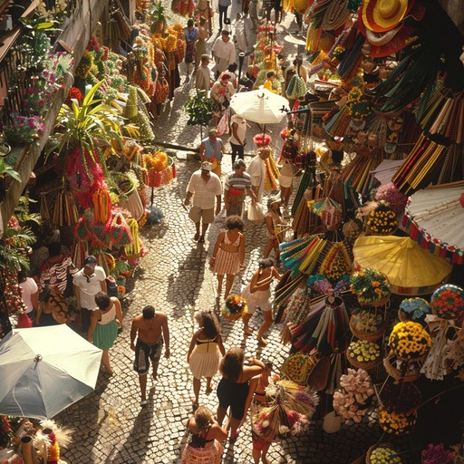 This track features an uplifting samba with a confident and infectious rhythm. Designed to evoke the celebratory spirit of a brazilian street parade, it inspires joyful dancing and a sense of euphoria.