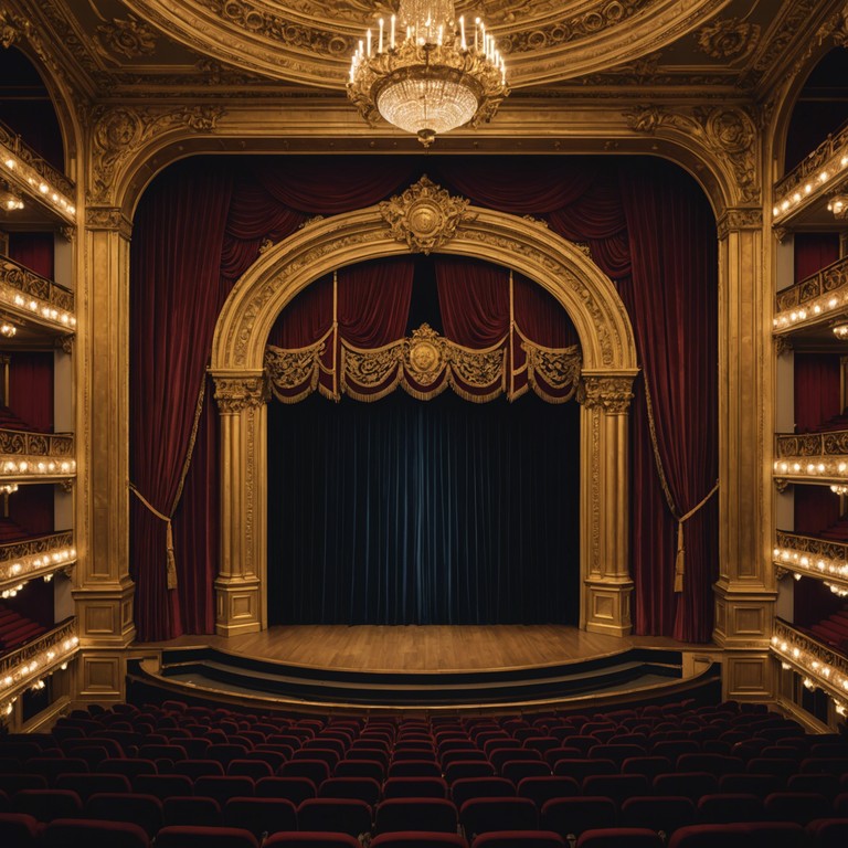 This composition intertwines the delicate intricacies of a baroque opera with modern instrumental sensibilities, forming a heartrending ballad that captures the spirit of ancient art forms. Through its melodic progressions, the piece reflects the quiet conversations and rustling silk of a grand opera house's gallery, carried by the tender timbre of classical instruments.