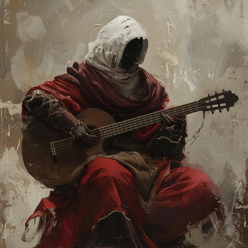 The gentle plucking of a lute weaves a tapestry of melodies, each note a thread in the tale of a minstrel's journey across the land, singing of love, loss, and adventure in the courts of kings and queens