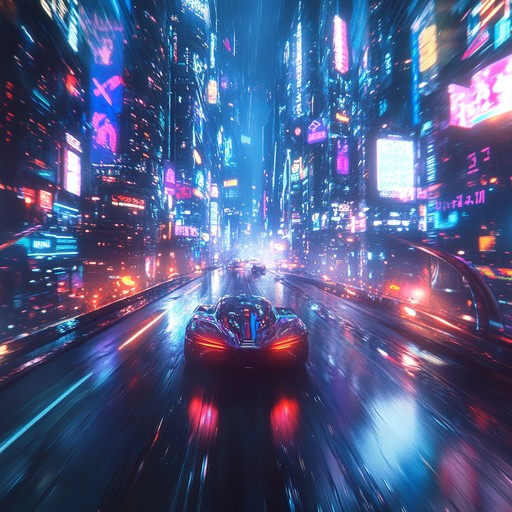 Immerse yourself in an intense synth driven experience, where pulsating beats and suspenseful melodies create a sense of urgency and tension. The track paints a vivid picture of a high stakes pursuit through the neon lit streets of a futuristic city.