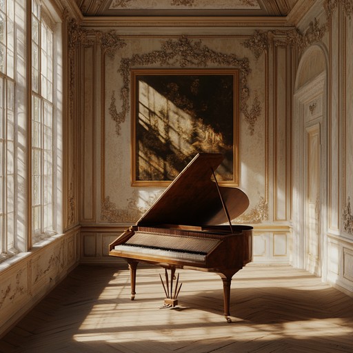 A delicate and whimsical composition evoking an airy, baroque inspired journey. The intricate plucking of the harpsichord brings to life an ethereal landscape, with lush, sweeping melodies meandering through each capricious passage. This piece encapsulates the sophisticated artistry of classical techniques while infusing modern sensibilities, creating a timeless auditory experience.