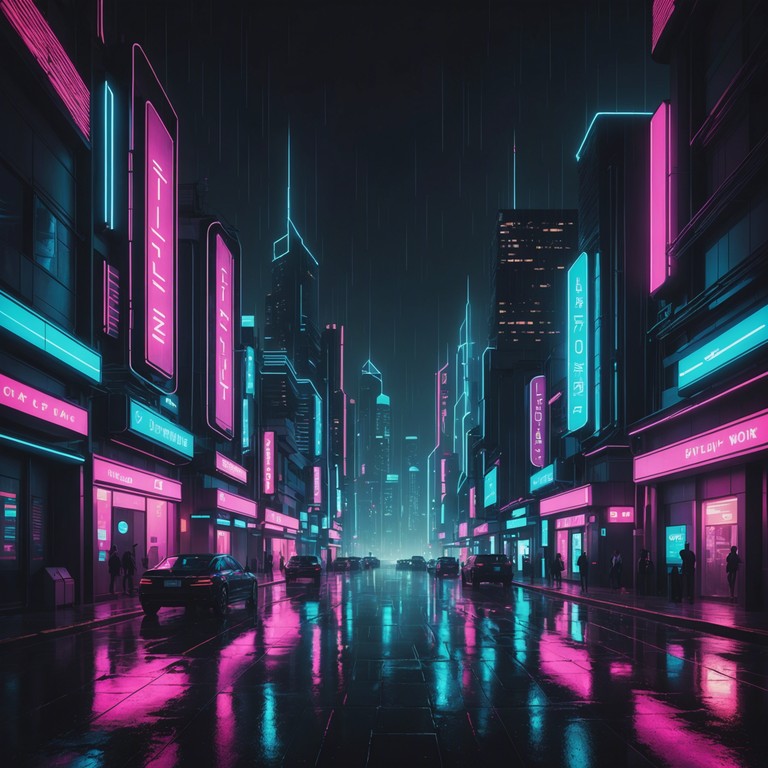 Set in a not too distant future, this music piece captures the essence of love and longing amidst the neon lights and reflective puddles of a rain soaked cyberpunk city. Using the ethereal sounds of a synthesizer, this composition weaves a complex tapestry of emotion and technology, exploring the interplay between human feelings and artificial environments