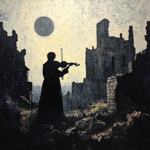 A composition intertwining the distant lamentations of the past with the eerie calm of a moonlit night within castle ruins. The solo violin navigates through the forgotten legends and spectral encounters, each note a step deeper into the abyss of history.