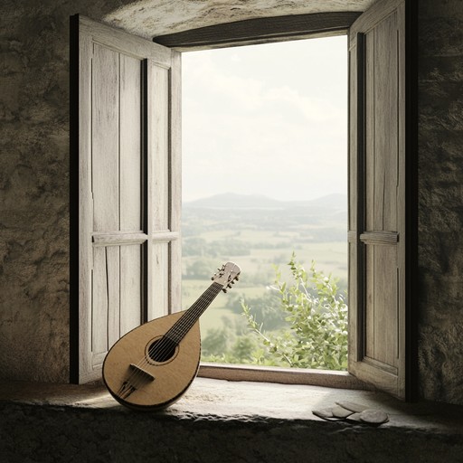 An instrumental melody in troubadour tradition, with tender lute strains delving into self reflection and serenity, reminiscent of medieval times and inner contemplation.