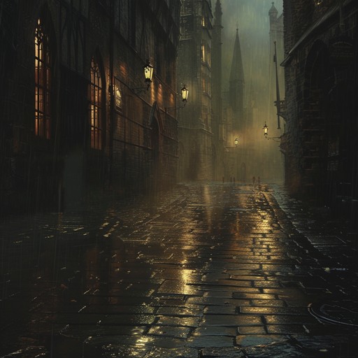 Explore the hidden shadows of a gothic city where every corner holds a new mystery. The atmospheric darkwave style enhances the sense of suspense with layered synths and haunting basslines. Drenched in reverb and distortion, each note adds to the tension, making the listener feel the lurking presence of unseen forces. This track is perfect for a soundtrack that builds feelings of dread and anticipation.