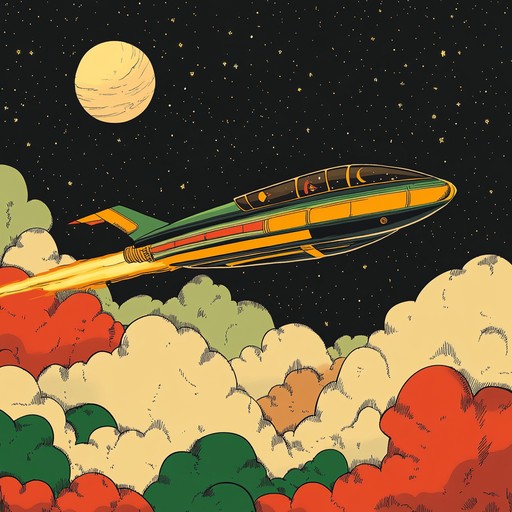 A captivating blend of reggae beats and cosmic synths taking the listener on an interstellar adventure, intertwining echoing guitars with spacey electronic elements.