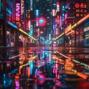 futuristic synth melodies echoing through bustling urban landscapes