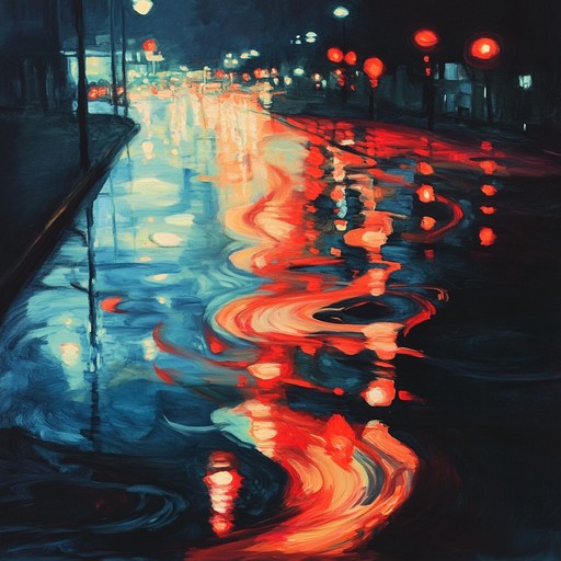 An instrumental piece blending smooth saxophone and gentle piano, evoking feelings of walking alone through empty streets under city lights, immersed in thought and introspection.