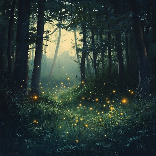 A gentle and enchanting instrumental track where the soft plucks of a harp lead the listener through a serene and mystical forest. Ethereal background synths add an otherworldly glow, while subtle wind chimes provide a touch of sparkling magic. The composition is designed to relax the mind and evoke the feeling of a tranquil walk under a canopy of ancient trees illuminated by glowing fireflies.