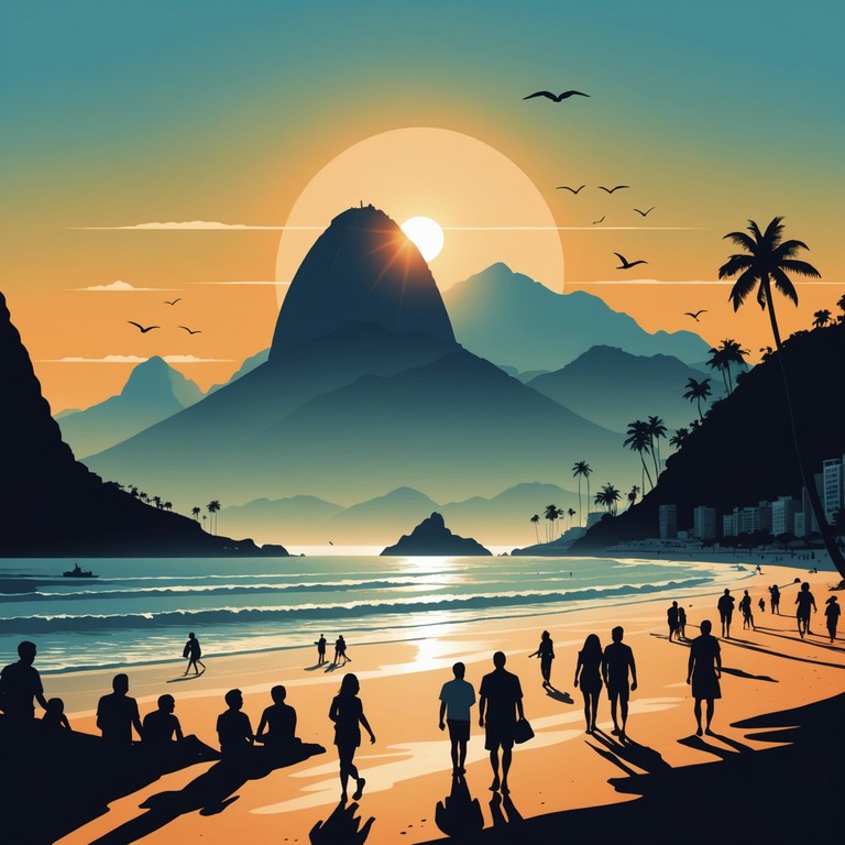 Imagine the first light of day gently warming the bustling streets of copacabana. This lively samba track features an acoustic guitar, setting a cheerful and optimistic tone that reflects the spirit of brazil's most famous beachside neighborhood.